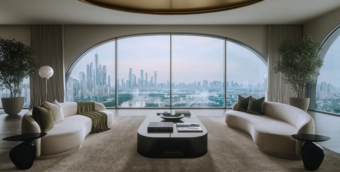 The Crown View Penthouse — Lounge · Morning