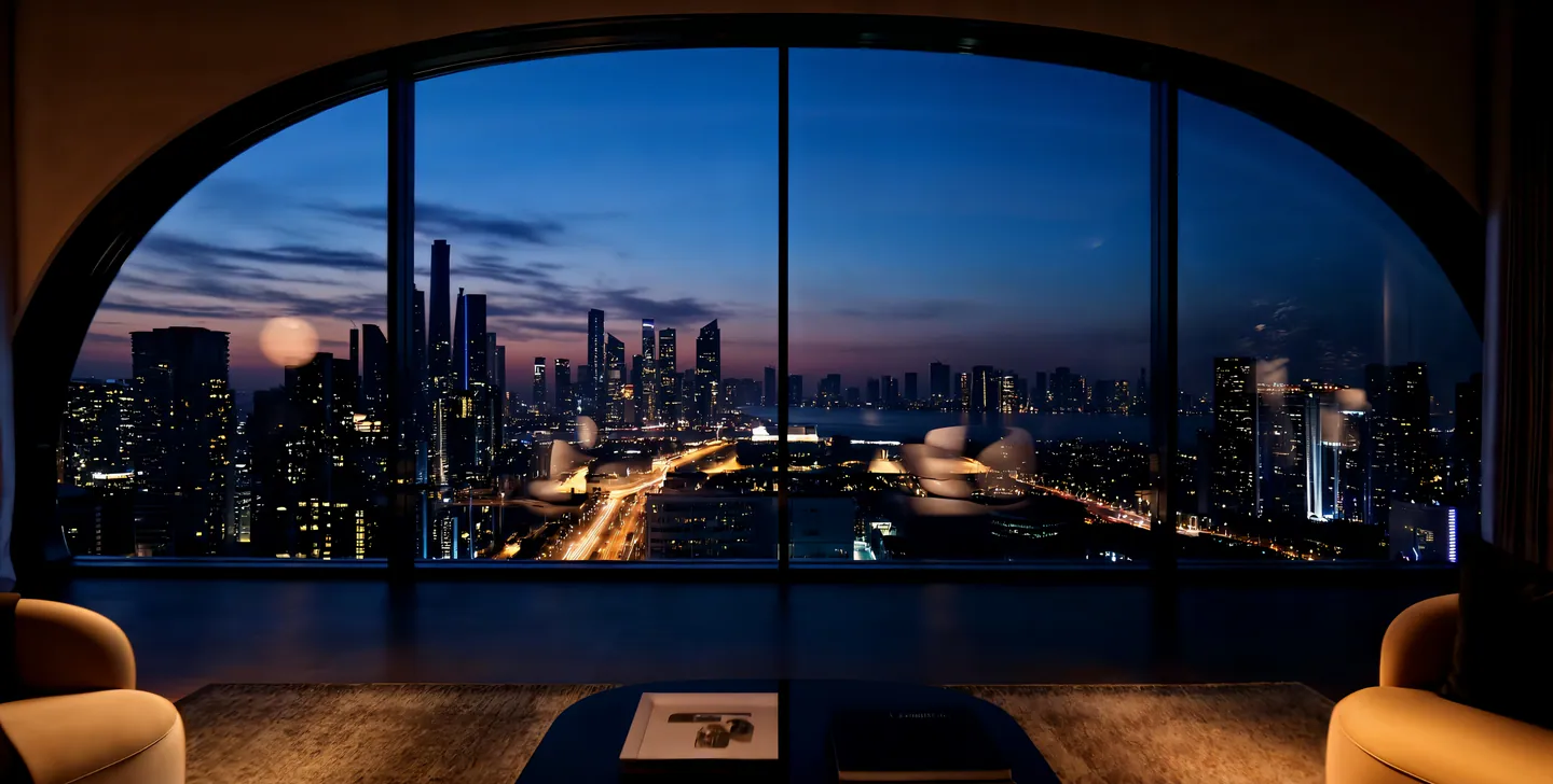 The Crown View Penthouse — Lounge · Night