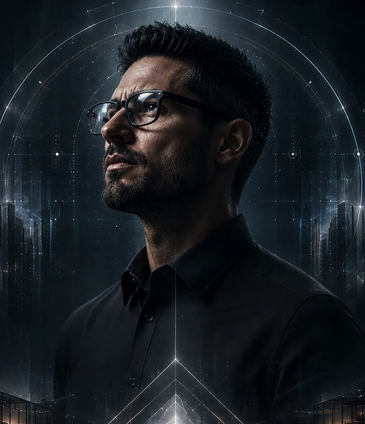 Portrait of Eduard Caliman, founder and creative director of Luminaire